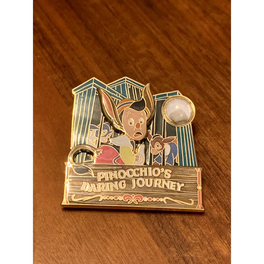 Pinocchio's Daring Adventure Piece of Disneyland History Disney LE Trading Pin